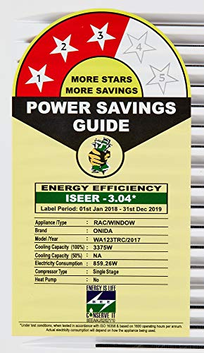 Image of Onida 1 Ton 3 Star Window AC (Copper WA123TRC White)