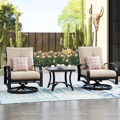 Ulax furniture Outdoor 3-Piece Bistro Set Patio