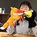 Fangesang Ventriloquist marionnette à Main Animal marionnette à Main Jouet Gant Bouche Mobile Chiffon poupée Maternelle Enfants Cadeau Mignon Deux Environ 30 cm (Renard + Corbeau)