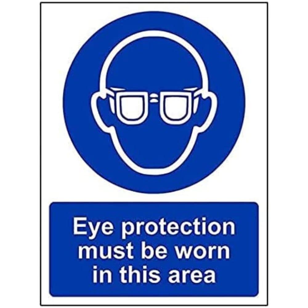 V Safety Mandatory PPE - Eye Protection Must Be Worn In This Area - 150 X 200mm