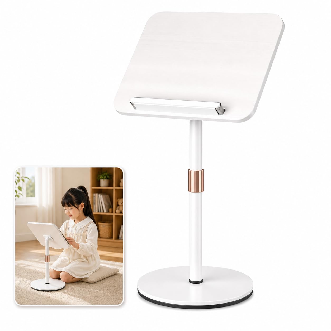 Sunchhaya Book Stand for Reading, Writing, Painting II Book Reading Stand Adjustable Height-Angle with Extra Height, Music Stand, Note Stand [ YD-17 (68 CM) ]