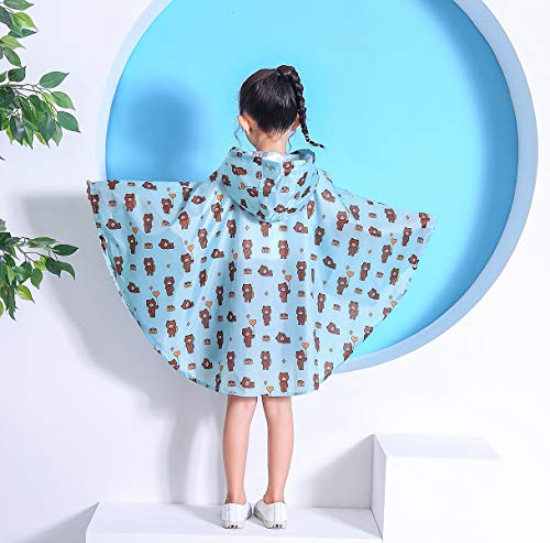 Image of Freesmily Kids Cute Raincoat Waterproof Rain Poncho Jacket Coat for Girls Boys