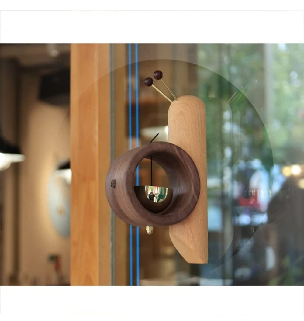 Carillons éOliens Escargots Sonnette Style Japonais en Bois Laiton Carillon À Vent Doornocker Suspendu pour Le Décor D'entrée DéCoration IntéRieure ExtéRieure