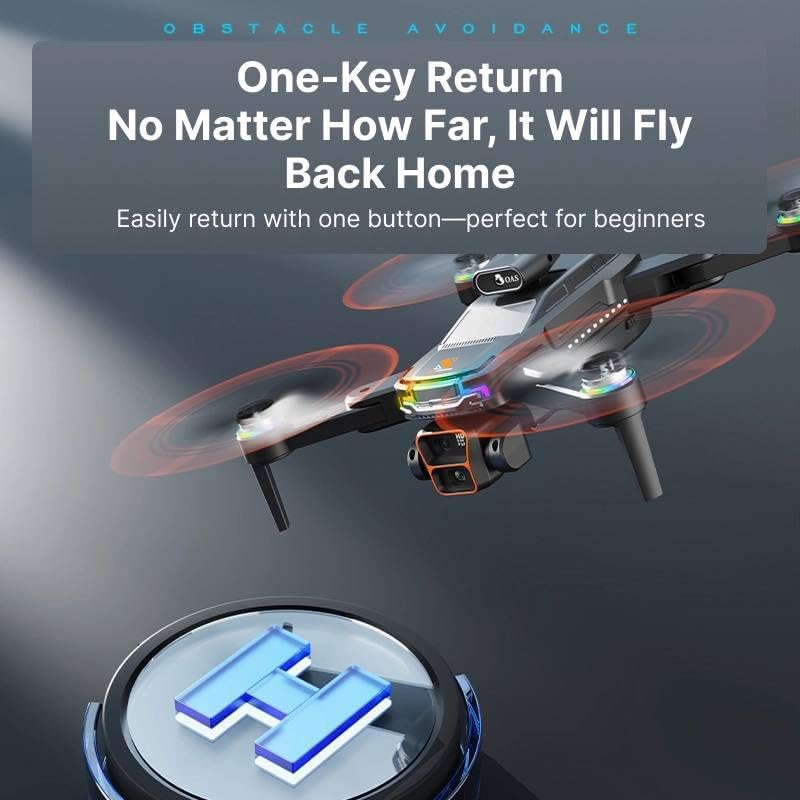 Image of 4k rEmOtE CoNtRoL DuAl cAmErA DrOnE 1080P Wi-fI SeLfIe gEsTuRe rC DrOnE WiTh oBsTaClE AvOiDaNcE BrUsHlEsS MoToR OnE KeY TaKe-oFf & lAnDiNg 4.5 iNcH LcD DiSpLaY (JS39P)