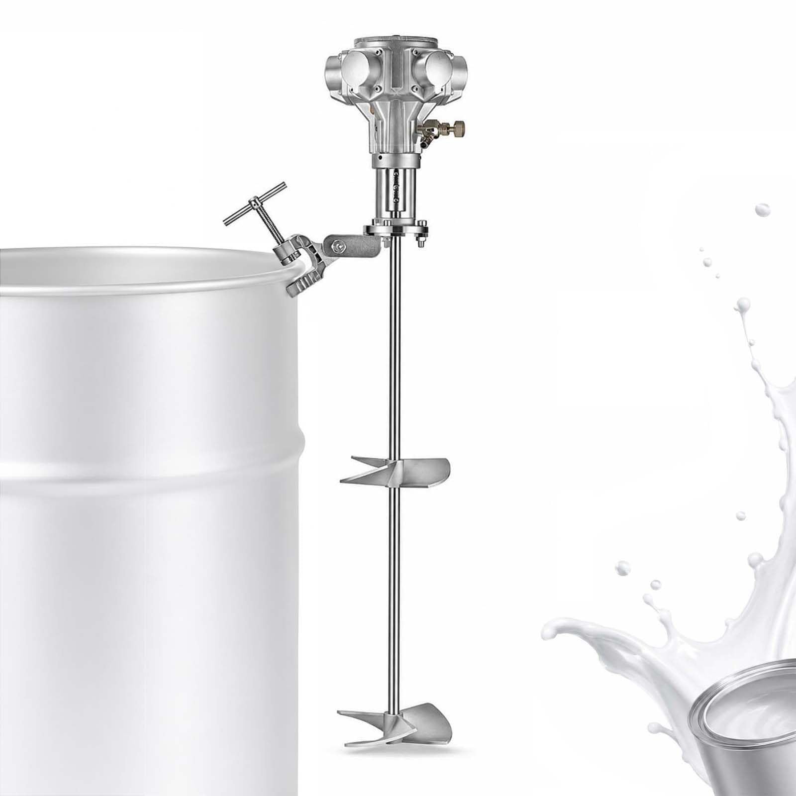 Pneumatischer IBC-Rührer für Lösungsmittel – Kein Strom erforderlich (100-Gallon)
