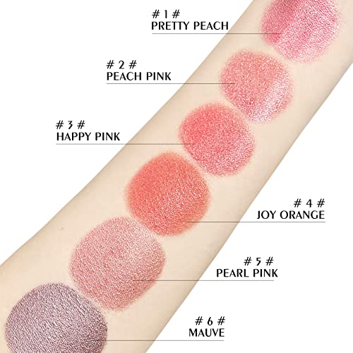 Kyda Blush Beauty Wand, Shimmer Face Blush With Cushion Applicator, Natural Pearl Finish, Silky Smooth Creamy Formula, Lightweight Blendable Blush Rouge Stick, By Ownest Beauty-Peach Pink #TOP4