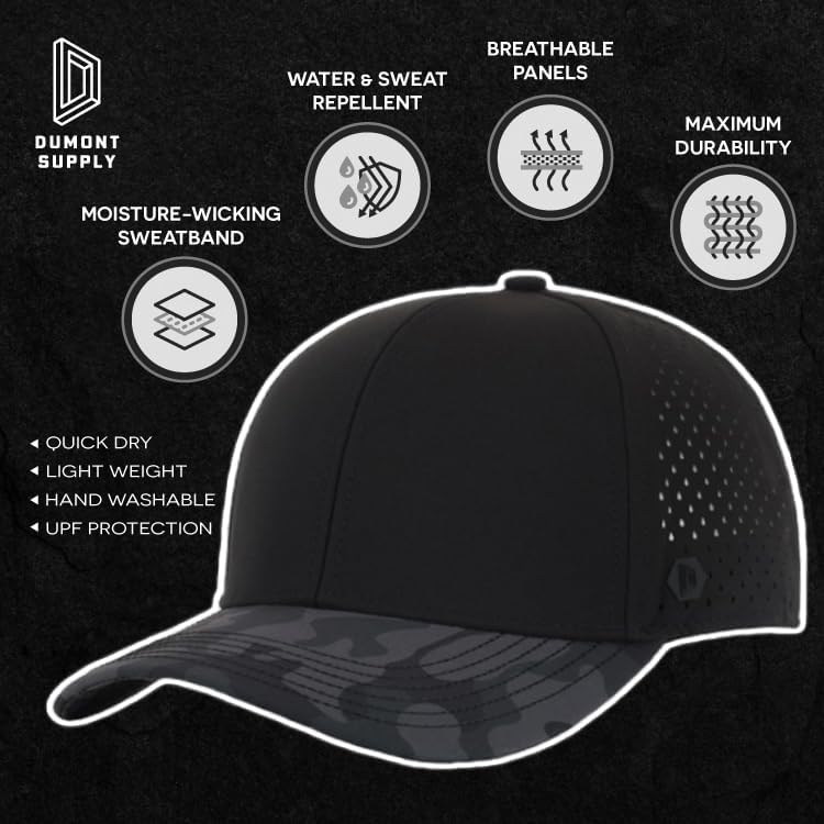 American Flag Hat, Curved Bill, Performance Snapback Hat, Water-Resistant Baseball Cap, Men & Women - Image 2