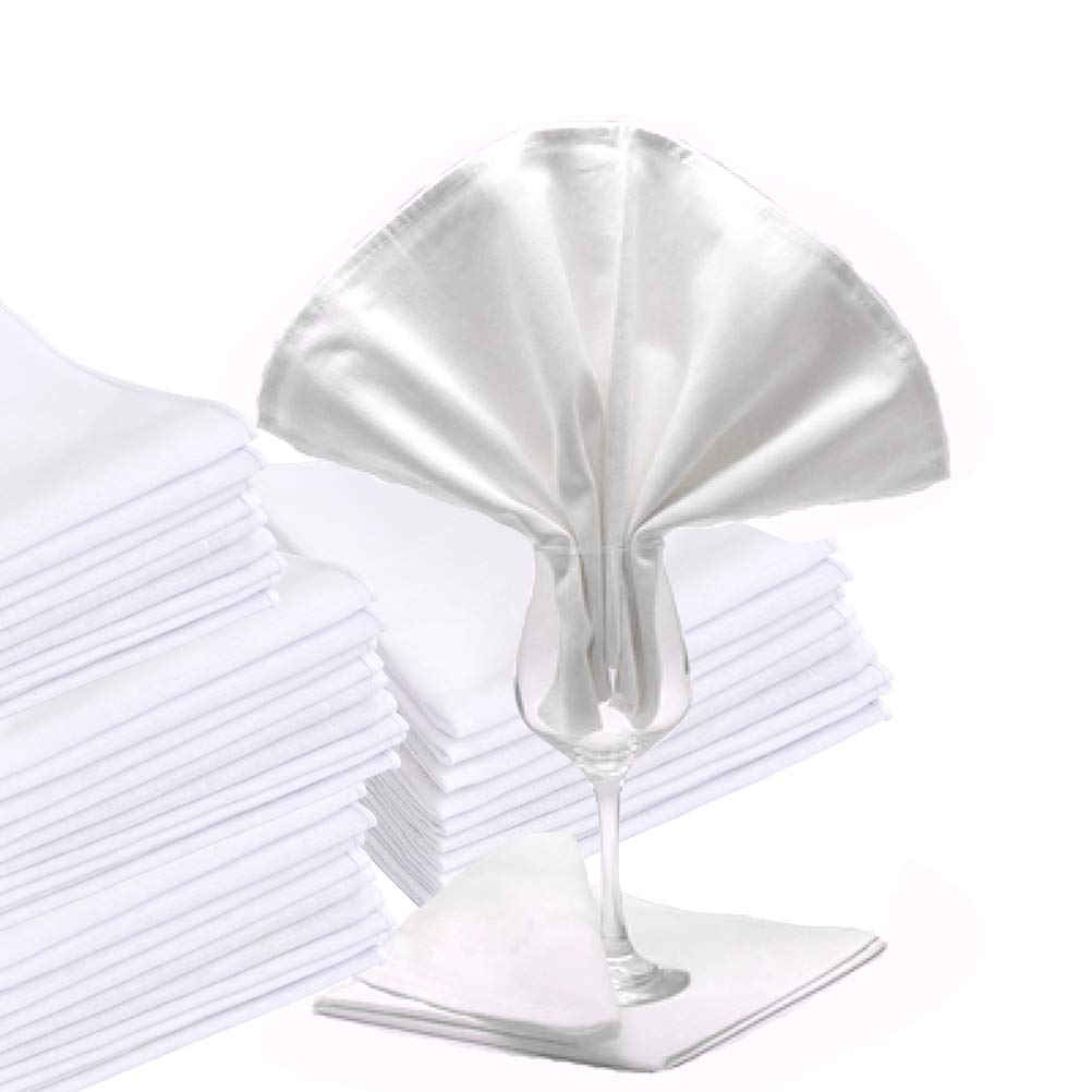 BUYGOO 25 szt. męskie białe bawełniane chusteczki poszetkowe chusteczki dla mężczyzn (rozmiar 28 cm)