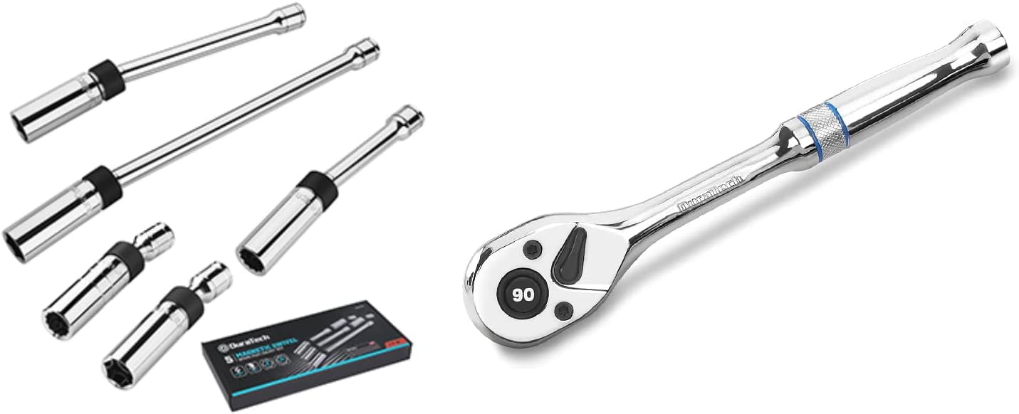 DURATECH 5PC Swivel Spark Plug Socket Set & DURATECH 3/8Inch