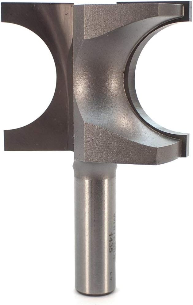 Whiteside 1435 Half Round (Bull Nose) Router Bit: 1-1/4 Inch Opening of Cutter, 5/8 Inch Radius, 1-3/4 Inch Cutting Length, 1/2 Inch Shank, 2-3/16 Inch Large Diameter