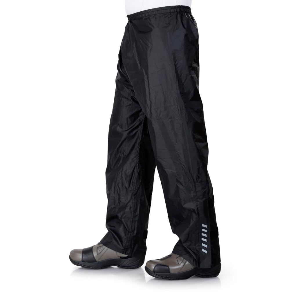 Raida Drymax 15K Waterproof Rain Pant for Motorcycle | Breathable Mesh Lining | Lightweight & Comfortable Fit | Adjustable Waist | Perfect for Monsoon & Long Rides (in, Alpha, XL, Black) - Image 5 thumbnail