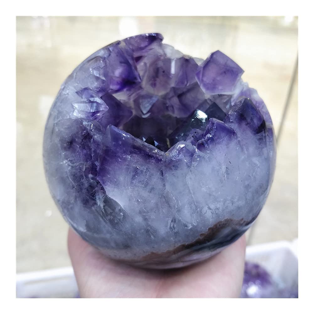 Amazon.co.jp: 天然水晶の原石 石天然ドゥルージー瑪瑙ジオードボール