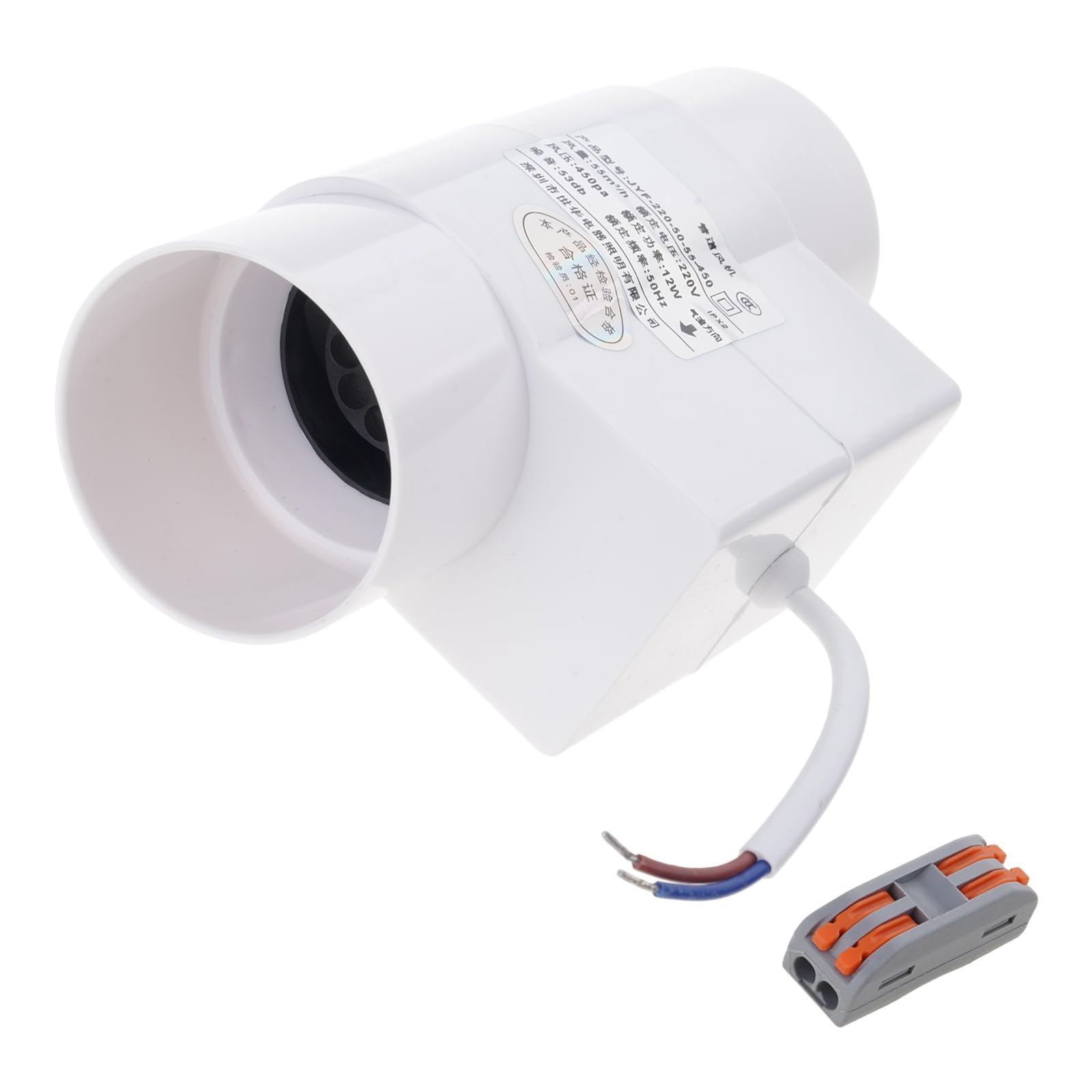 Woedpez Inline Duct Fan Ventilation Exhaust Boosters Filter Kits 12W Extractor Blower Exhaust For Household Outdoor Inline