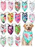 Cantidad adecuada: el paquete incluye 16 pañuelos grandes para perros en diferentes patrones y colores, hermosos y atractivos, y la cantidad y los estilos son suficientes para satisfacer las necesidades diarias de uso y reemplazo de su mascota