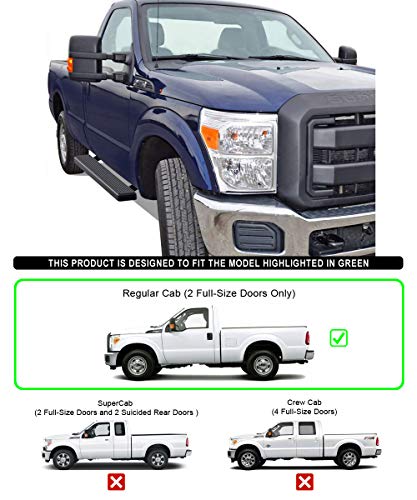 Estribos de acero inoxidable negro 6 pulg APS Ford F250-F350 miniatura 2