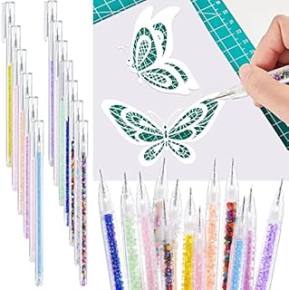 Flutesan 13 Pcs Craft Cutting Tools Precision Cutter Safety Carving Paper Cutter Hobby Exacto Knife Fine Point Pen Ceramic Blade for DIY Drawing Trimming Scrapbooking Art Vinyl Stencil, Mixed Colors