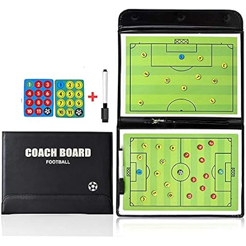 RoseFlower 20.86'' x 12.20'' Coaches Tactical Board, Portable Professional Football/Soccer Magnetic Tactics Strategy Clipboard Training Assistant Equipment with Erasable Write-Wipe Pen and Eraser Cover
