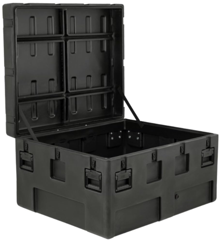 SKB Cases 3R4436-24B-EW rSeries 4436-24 Case (STAC System), LLDPE Polyethylene Impact Resistant, Pressure Relief/Breather Valves, Stainless Steel Latches and Hinges, Waterproof