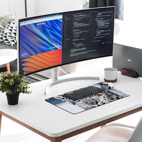 Mouse Pad RLDOBOFE Blanco Antideslizante 24x12 pulg miniatura 6