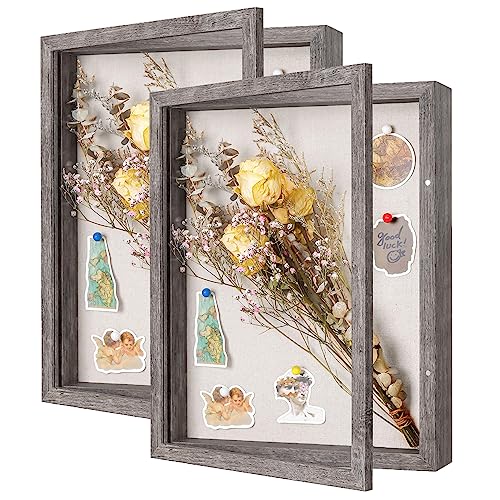 Shadow Box Frame 2-Pack with Linen Backing