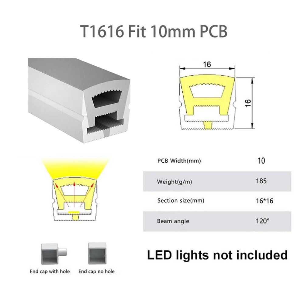 Tubo flexible de neón LED - Tira de luz de silicona impermeable, 1/2/3/4/5 m - Flexible y moldeable(White,0513-5m)