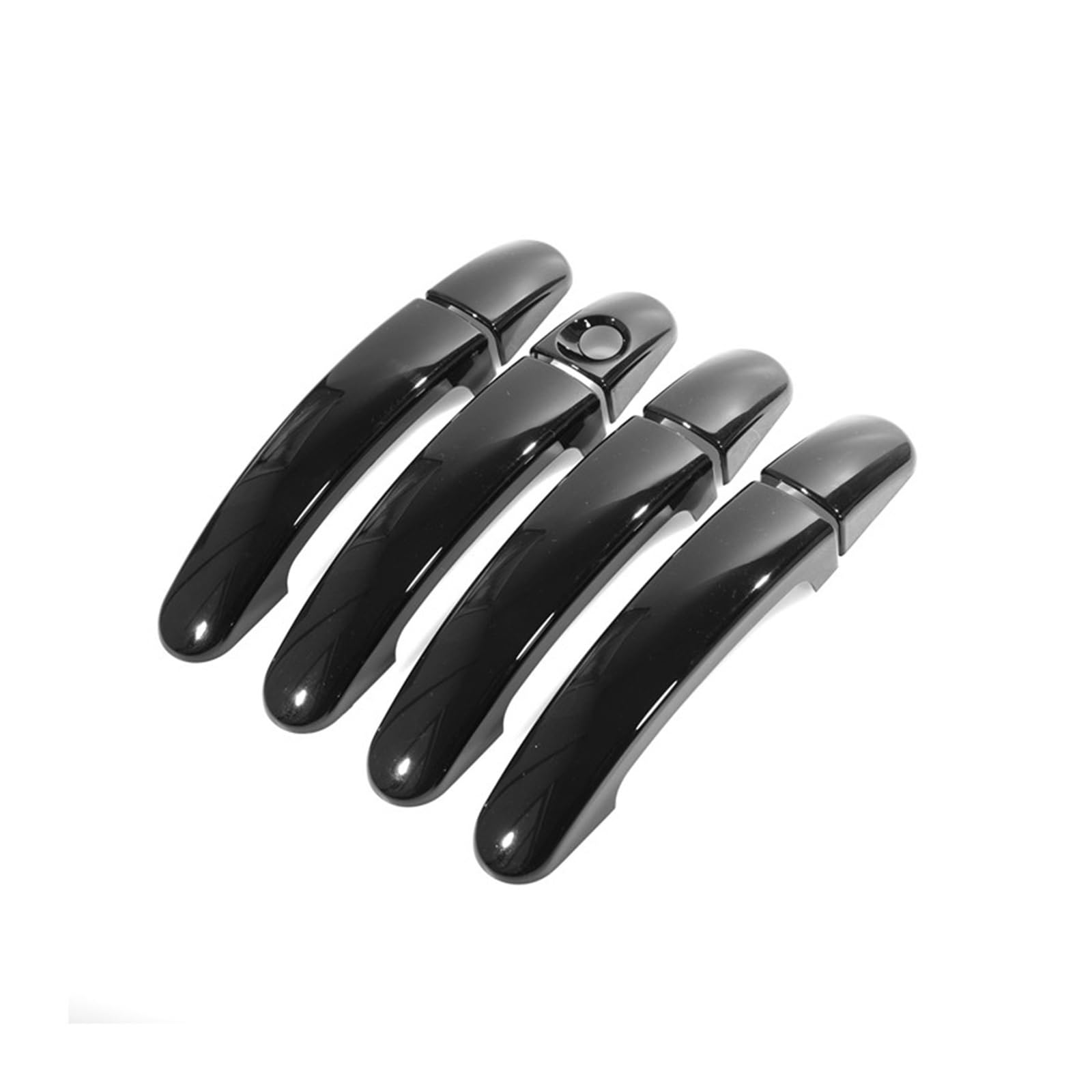 Trxjjvm Black For For Focus 2012-2018 Glossy Chrome Car Door Handle Cover Trim Overlays Styling Accessories Car Exterior Door Handle(Black)