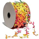 Colorful Rainbow Leaves Leaf Ribbon Trim Rope - 20 Yards - for Garland DIY Crafts and Party Wedding