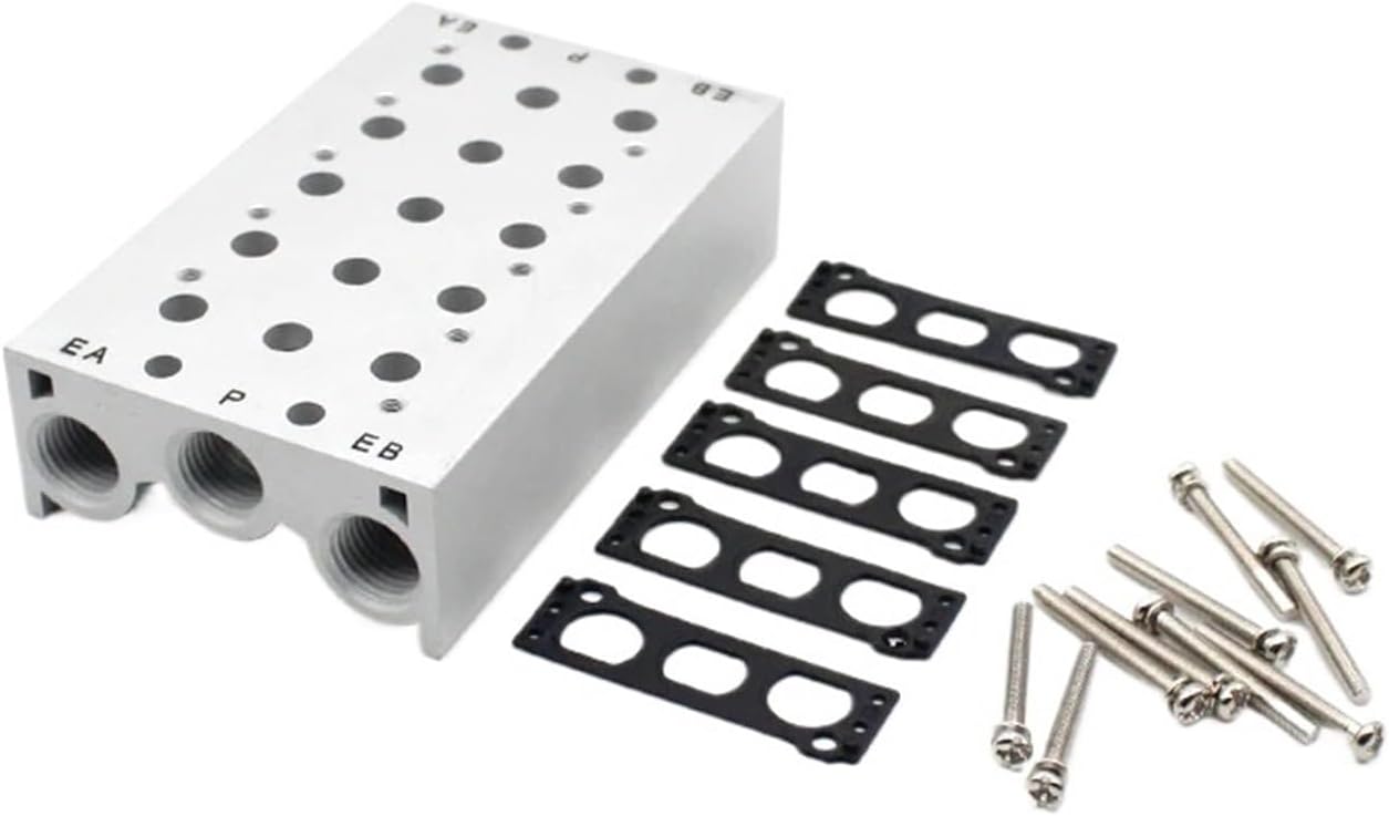 SY5120-Solenoid valve exhaust manifold SS5Y5-2F/3F/4F/5F/6F/7F/9F/10F/11F/14F pneumatic base valve group with gasket(SS5Y5-20-13)