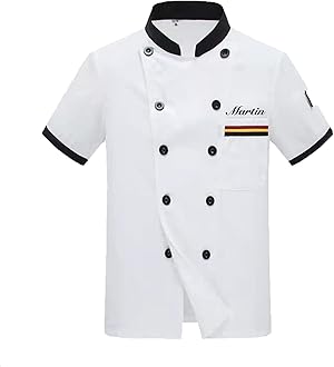 Personalized Chef Jackets Embroidered Chef Short Sleeve Chefs Work Clothes Kitchen Uniforms For Men Women