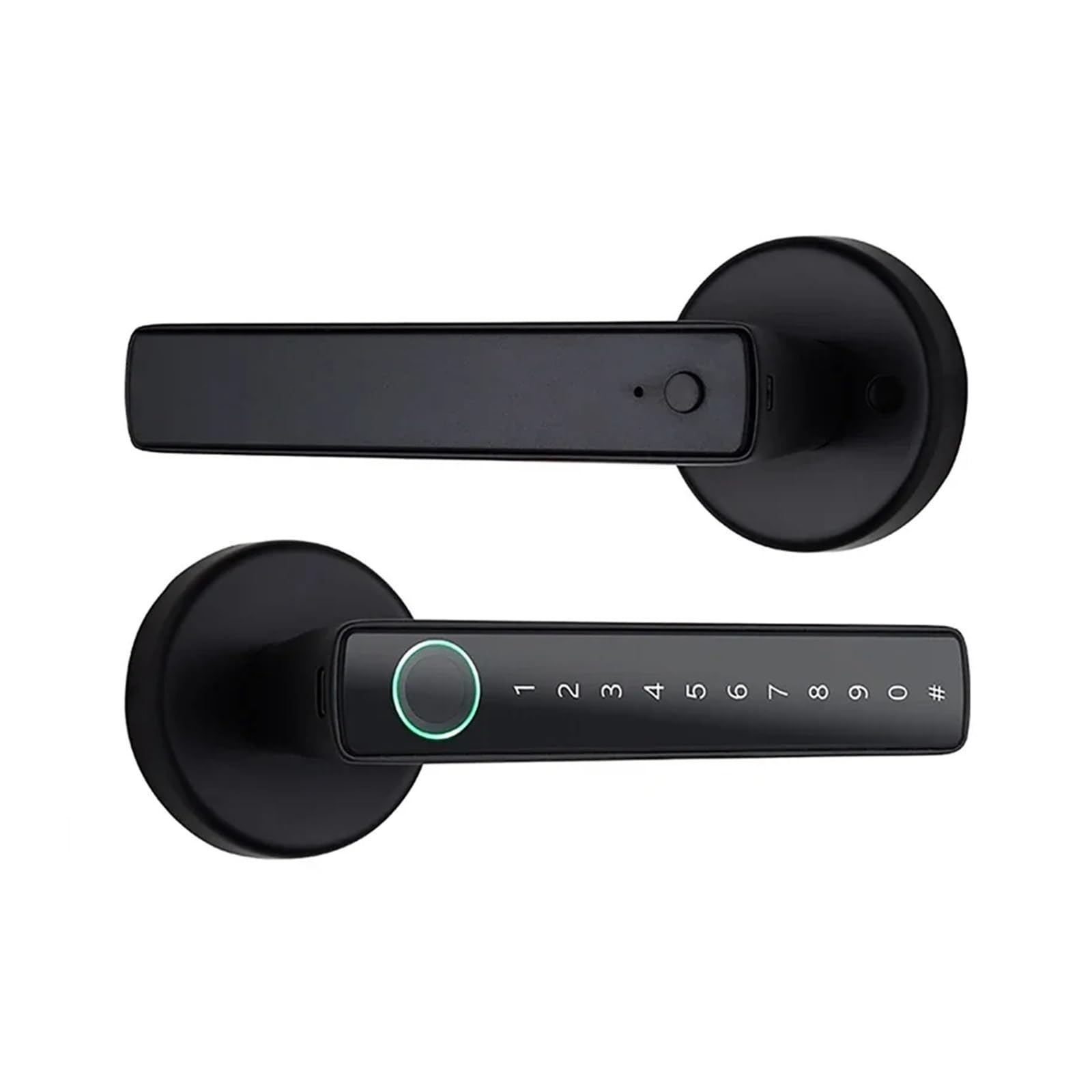 JVDDI Smart Door Handle, Bluetooth Smart Fingerprint Door Handle Lock Electronic Hotel Apartment Office Bathroom Bedroom(Nero)