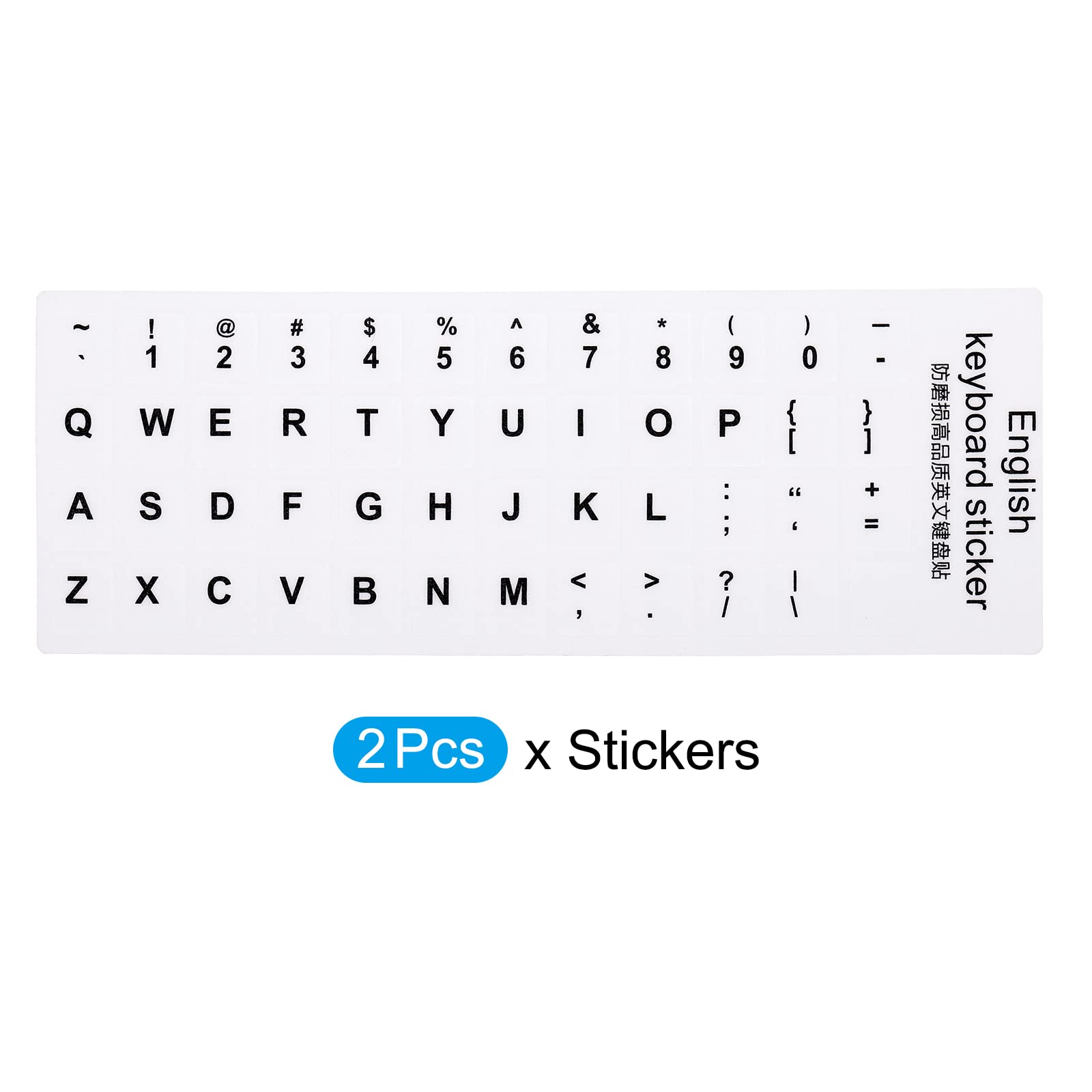 Adesivi Per Tastiera Italiana - 2 Pezzi Copertura Nera Con Scritte Bianche Per PC/Notebook - Foto 9