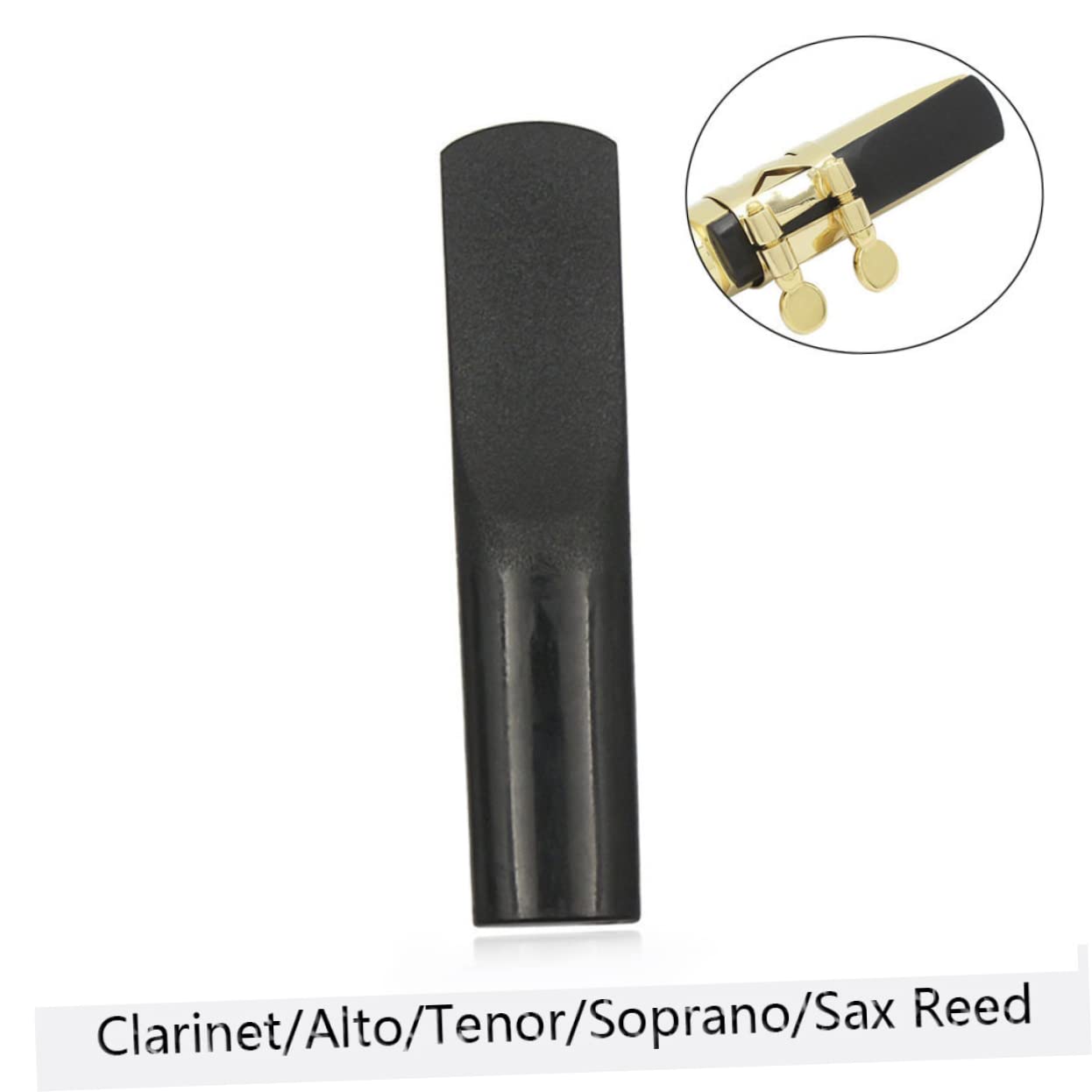 ERINGOGO Musical Accessories 2pcs Soprano Saxophone Black Resin Strength 2.5 Fit