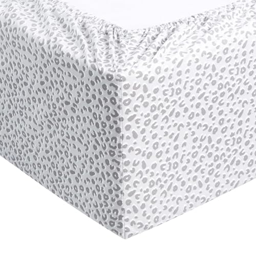 Image of Amazon Basics Lightweight Super Soft Easy Care Wrinkle Free Microfiber 3 Piece Bed Sheet Set with 14-Inch Deep Pockets, Machine Washable, Twin, Gray Cheetah, Printed, Kids, Men & Women Bedding