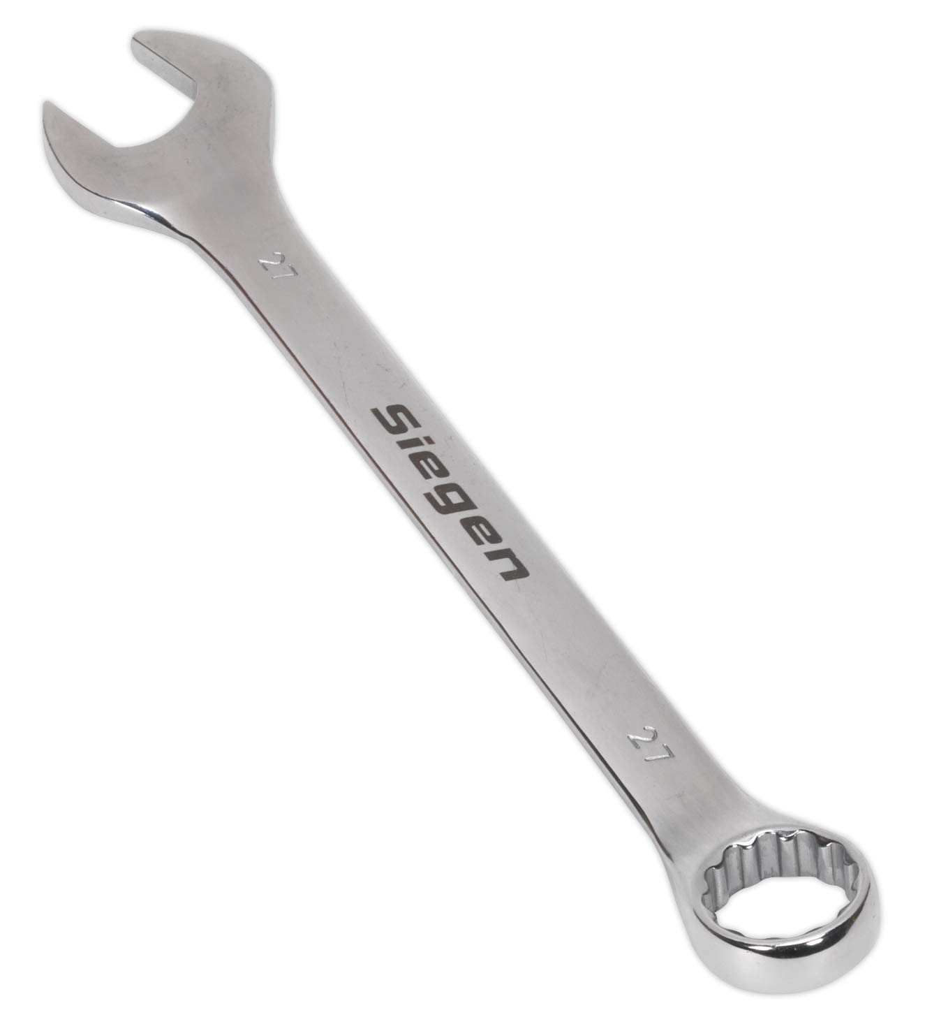 Sealey WallDrive Combi Spanner Chrome Vanadium Steel Polished Finish 27mm S01027