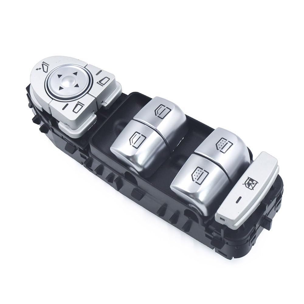 BZWS022 Interruttore Finestrino Elettrico per Lato Guidatore Nero Cromo Compatibile con A2139054803 A2229052004