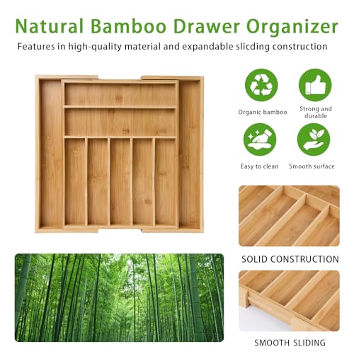 Bamboo-Expandable-Silverware-Drawer-Organizer-Adjustable-Utensil-Tray-Cutlery-Holder-for-Kitchen-Drawer-Flatware-Storage-Organizer-for-Spoons-Forks-and-Knives-Natural-5-Slot