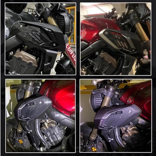 Verkleidungsabweiser für CB650R 2018 2019 2020 2021 2022 2023, PSLER Motorrad Winglets Fin Trim Abdeckung Protector Dekoratives Zubehör(Schwarz)