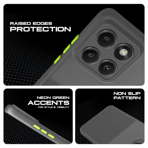Image of AIBEX Premium Back Cover Case Compatible for Motorola Edge 70 Pro Plus 5G / Motorola Edge 70 Pro 5G|Scratch & Drop Tested Shockproof Matte Texture Case with Soft Microfibre Lining|Slim Fit - Grey