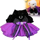 犬 ハロウィン コスチューム 変装 コスプレ 猫 ペット 仮装 暖かい 袖あり ポリエステル カバーオール あたっか 厚手 犬ウェアー プレゼント ギフト (S,パープル)