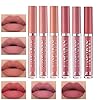 Matte-Nude-Liquid-6PcsSet-Lipstick-Velvety-Not-Fade-Long-Lasting-and-Waterproof-Wear-Lip-Makeup-Set-Non-Stick-Cup-Moisturizer-Durable-Lip-Gloss-kit-B MYUANGO 6Pcs Matte Lipstick Set Liquid Lip Gloss Velvety Not Fade Long Lasting and Waterproof Long Last Makeup Set Non-Stick Matte Finish (B)