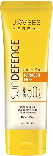 Jovees Herbal Sun Defence Cream SPF 50 PA+++ Broad Spectrum For All Skin | Protection From UVA/UVB &amp; Sun Damaged | Lightwe...