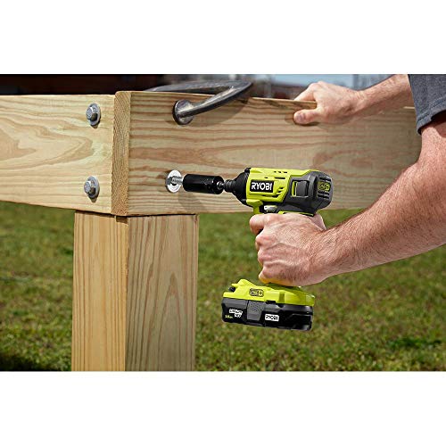 Ryobi One+ 18 Volt Cordless 1/4 in. Impact Driver Kit, Includes 1.5Ah Battery and Charger
