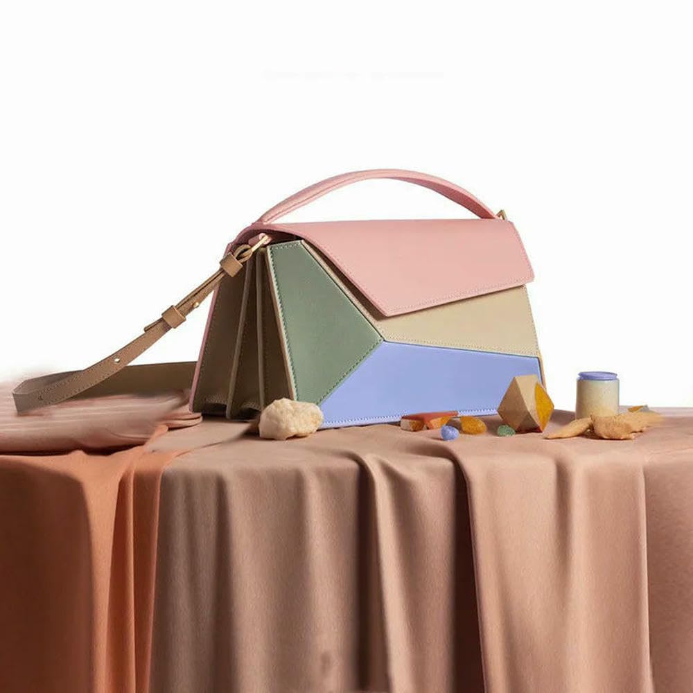 Bolso de Hombro para Mujer, Bolso Cruzado geométrico, Bolsos de Mano para Mujer, Bolso de Mano de Lujo de Cuero PU, Bolso Tipo Cubo