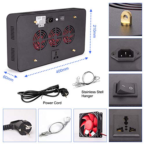 TOPLANET Led Cultivo 1000w Led para Plantas Lampara UV IR LED Full Spectrum para Interior Invernadero Hidropónico Grow Box Vegetal Germinación Floración