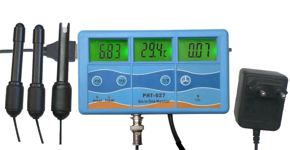 Meter Tester Analyzer, 6-in-1 Multi-Function Water Quality Testing, Conductivity Temprature