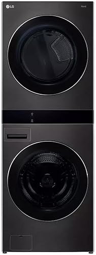 Miniatura 3 de WashTower Centro de Lavandería Inteligente Apilado de 5.0 Pies Cúbicos Lavadora de Carga Frontal y 7.4 Pies Cúbicos Secadora Eléctrica en Acero