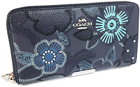 Amazon コーチ Coach 財布 長財布 アコーディオン ウォレット パッチワーク ティーローズ スネイクスキン レザー ネイビー 花柄 レディース コーチ直営ブティック品 並行輸入品 Coach コーチ 財布