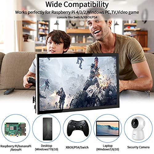 Hmtech Raspberry Pi Screen 10.1 Inch Touchscreen Monitor 1024X600 Portable Hdmi Monitor 16:9 Ips Screen Display For Raspberry Pi 4/3/2/Zero/B/B+ Win11/10/8/7, Free-Driver #TOP5