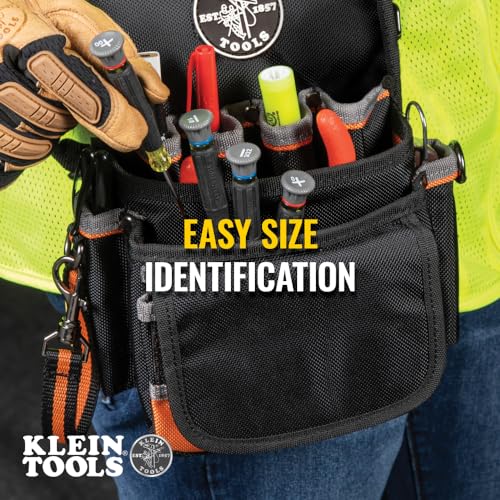 Klein Tools 85814 Screwdriver Set, Precision, Insulated, Color-Coded Handles, Phillips, Slotted, Cabinet, Keystone, Demolition, Square Tips, 14-Piece - Image 3