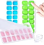 3 Pack Silicone Ice Cube Tray with Lid–BPA-Free Silicone Ice Molds for Cocktails –14-Cavity Ice Cube Trays for Freezer, Easy-Release TPE Bottom & Stackable Design for Drinks, Baby Food & Kitchen Prep